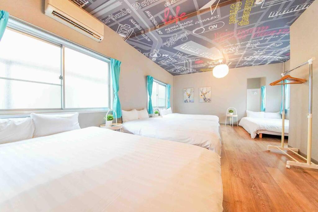 Sanacion Namba 難波千日前の5Ldk120平米 駅徒歩2分 広々バルコニーでバーベキューも可能 Apartment โอซาก้า ภายนอก รูปภาพ